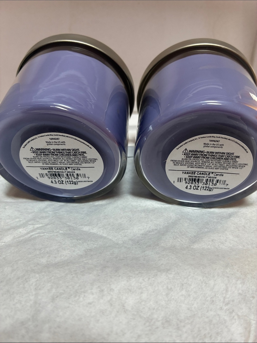 Yankee Candle Moonlit Woods Jar Candle - Purple with Gold Lid - Picture 4 of 5